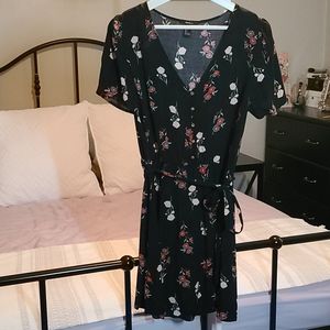 Black floral dress